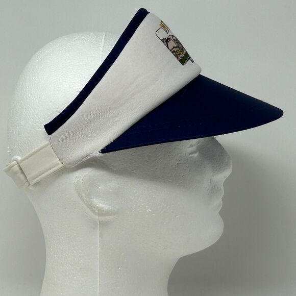 Vintage St George Utah Niffer Visor Hat Cap 80s Blue Strapback - Picture 8 of 9